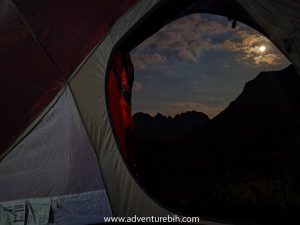 View from tent-camping