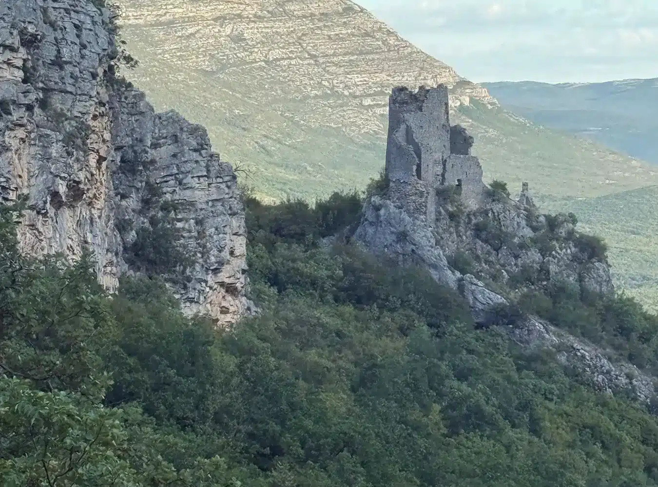 Old stone fortress on the slopes of Mount Dinara in Croatia