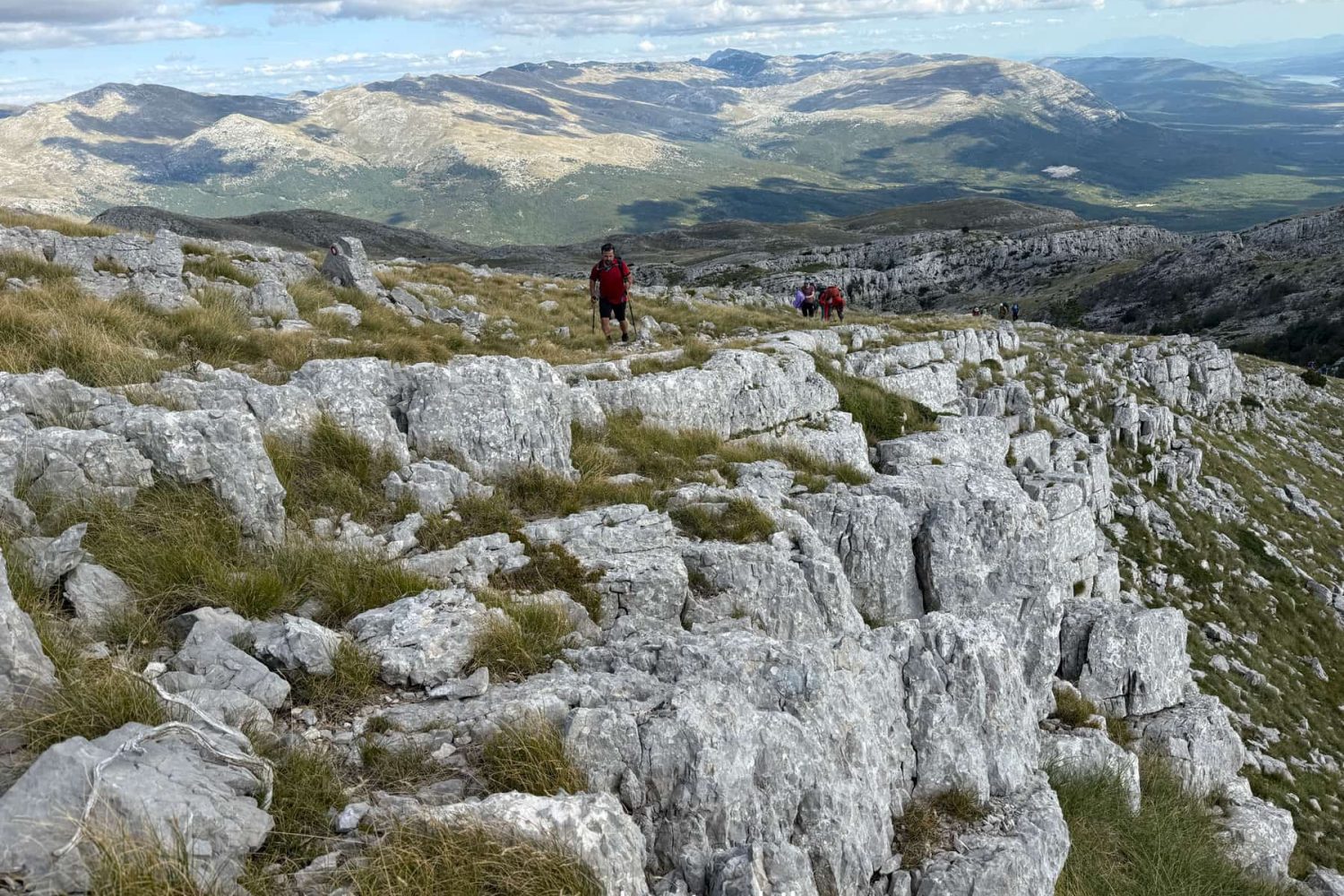 Panoramic view from Mount Sinjal summit on Dinara, Croatia